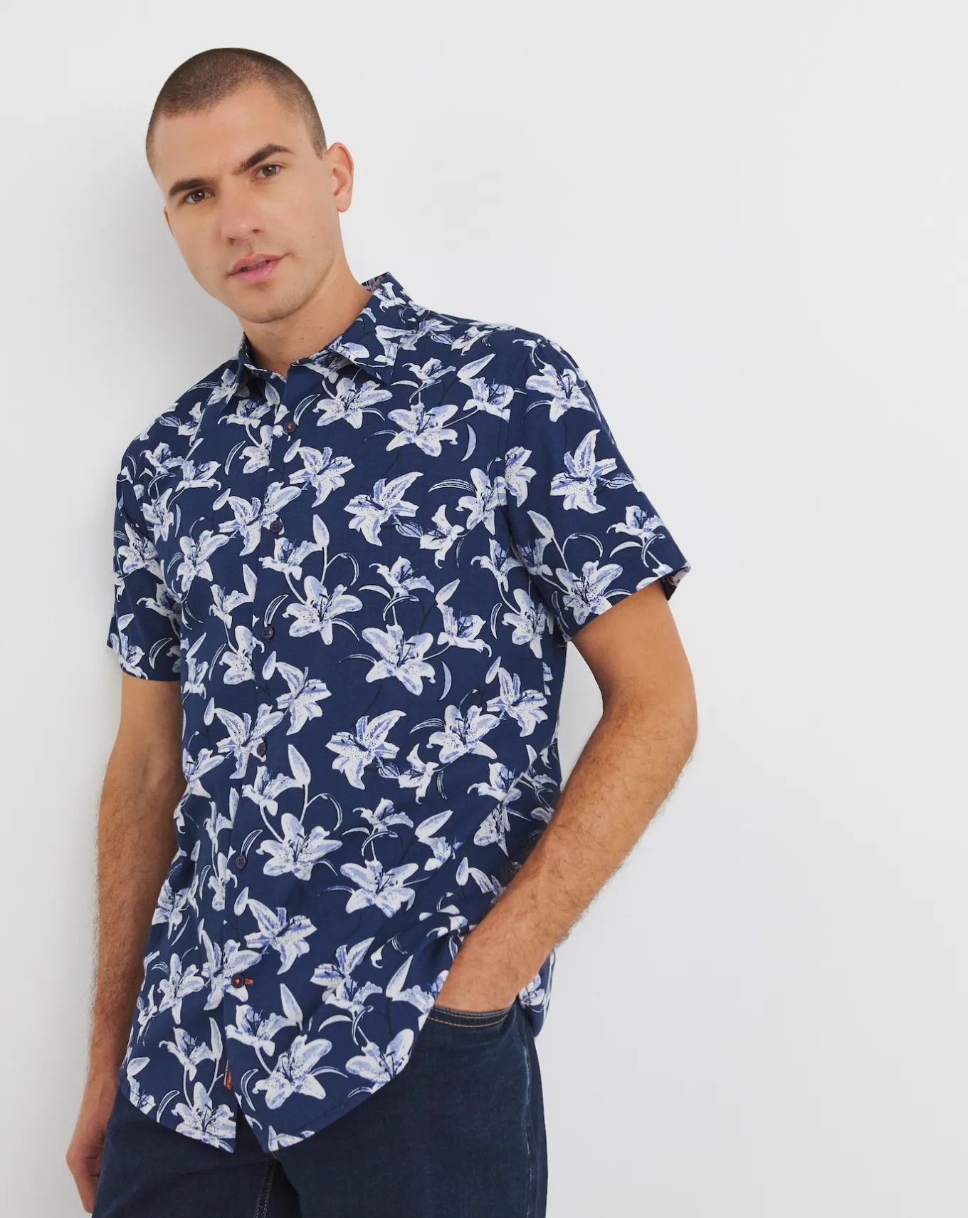 Joe Browns Cool In Floral Shirt Long Length- Shirts