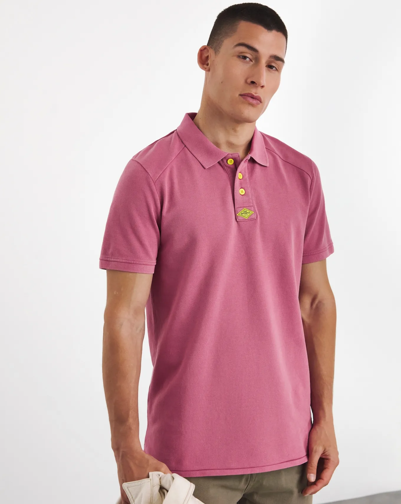 Joe Browns Washed Bright Polo Long Length- T-shirts & Vests | Polo Shirts