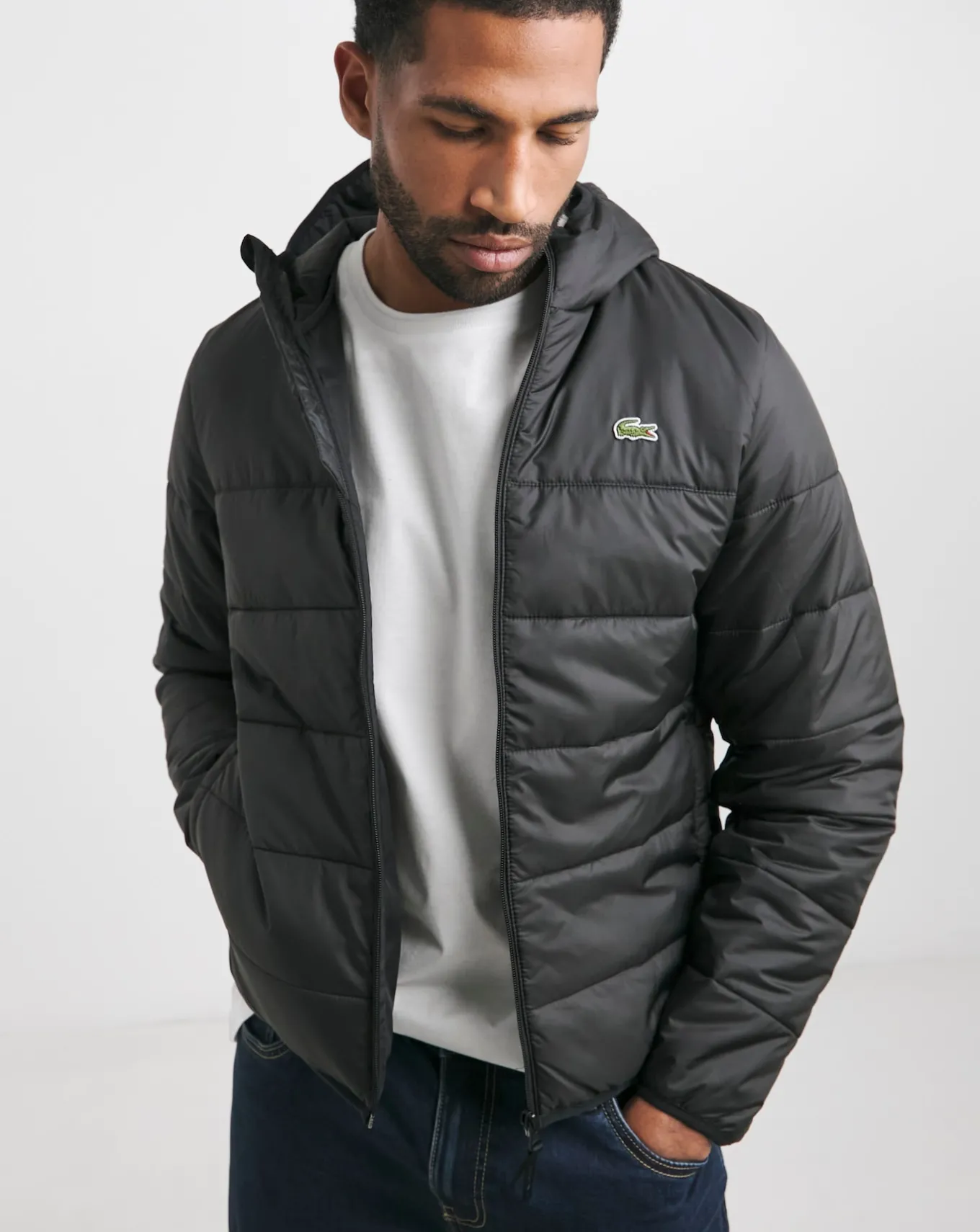 Lacoste Classic Hooded Padded Jacket- Coats & Jackets