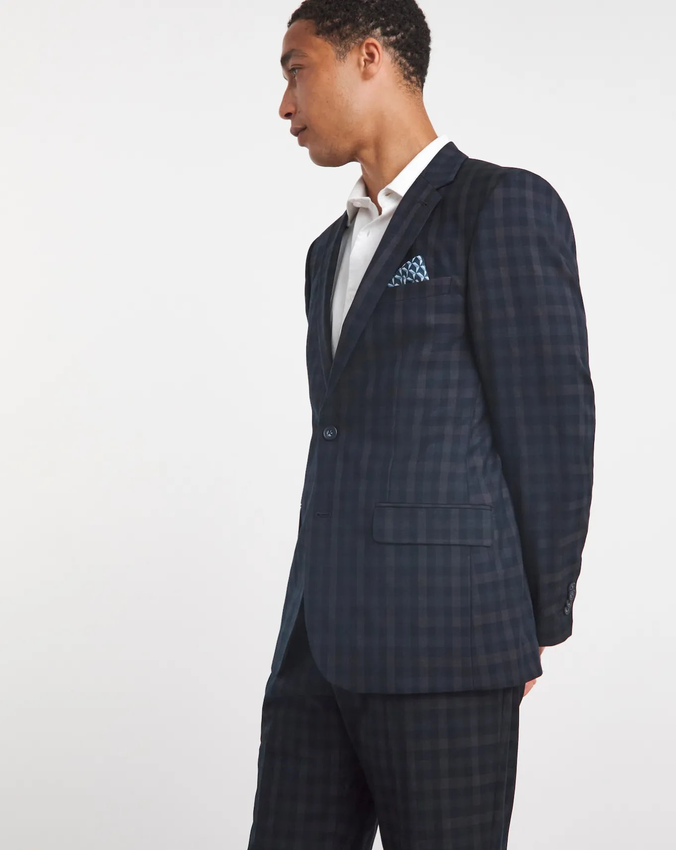 Jacamo Large Gingham Check Suit Jacket- Suit Jackets | Suits & Waistcoats