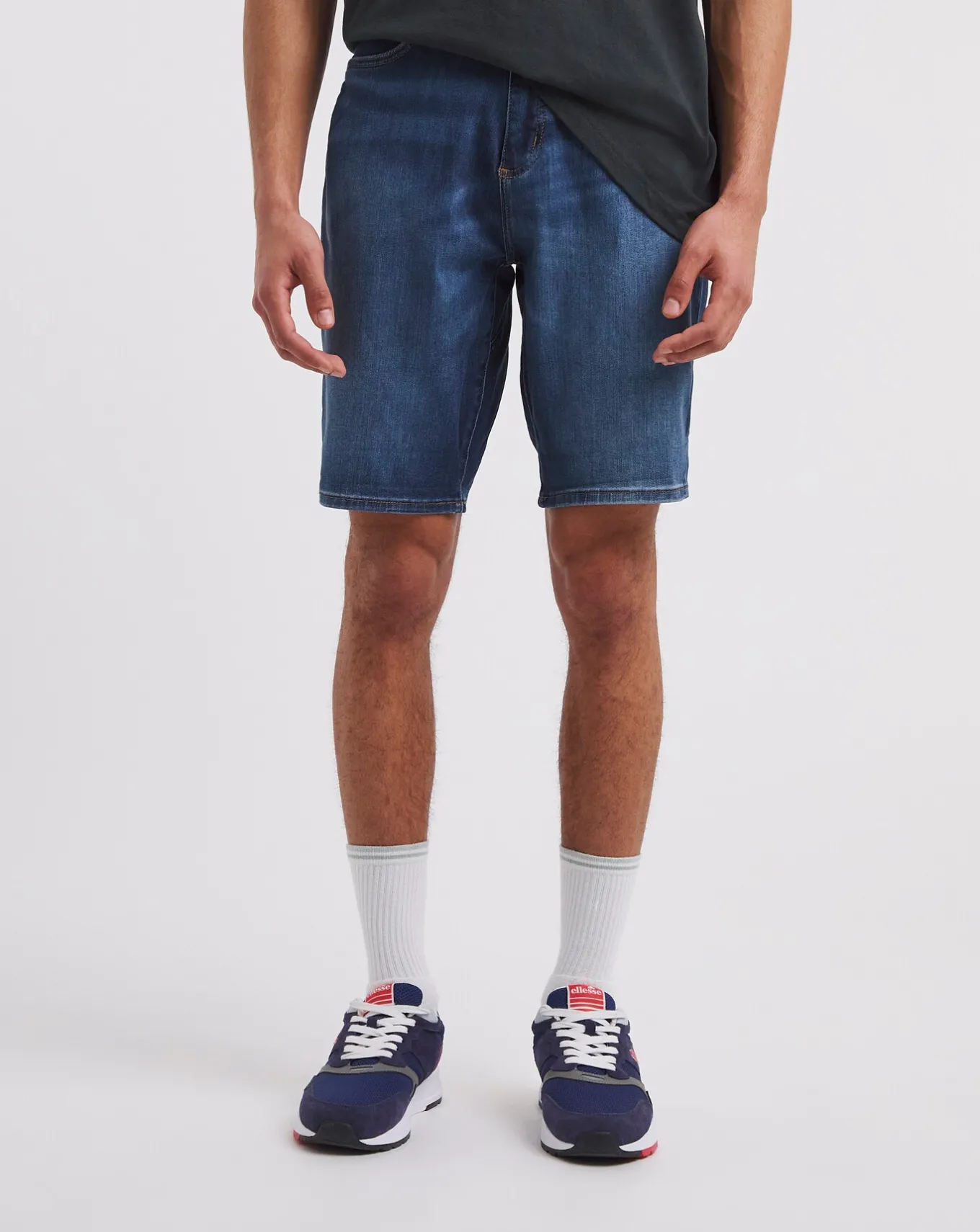 Lee Mid Wash Extreme Motion Denim Short- Shorts | Jeans