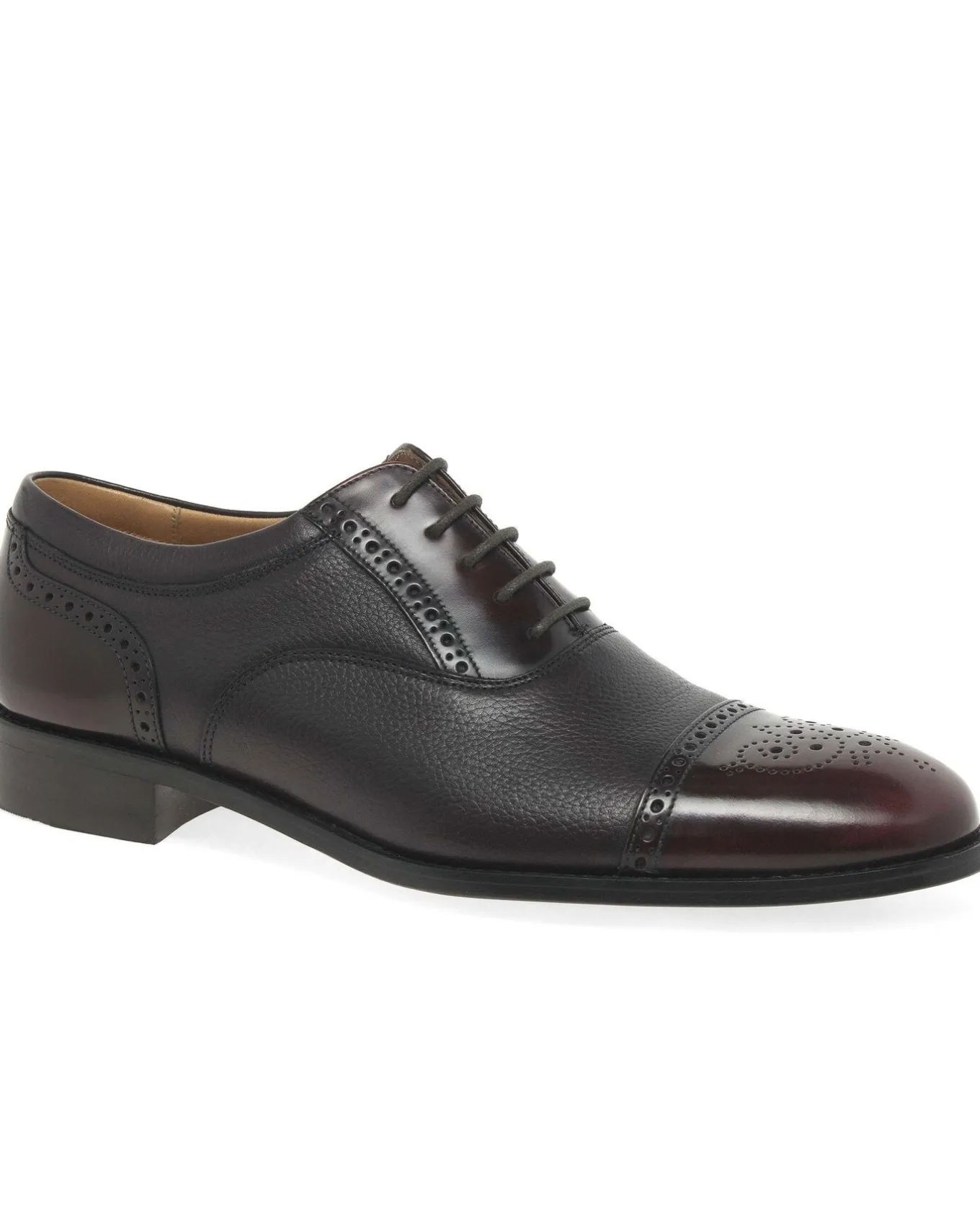 Loake Woodstock Wide Fit Half Brogues- Wide Fit | Smart Shoes