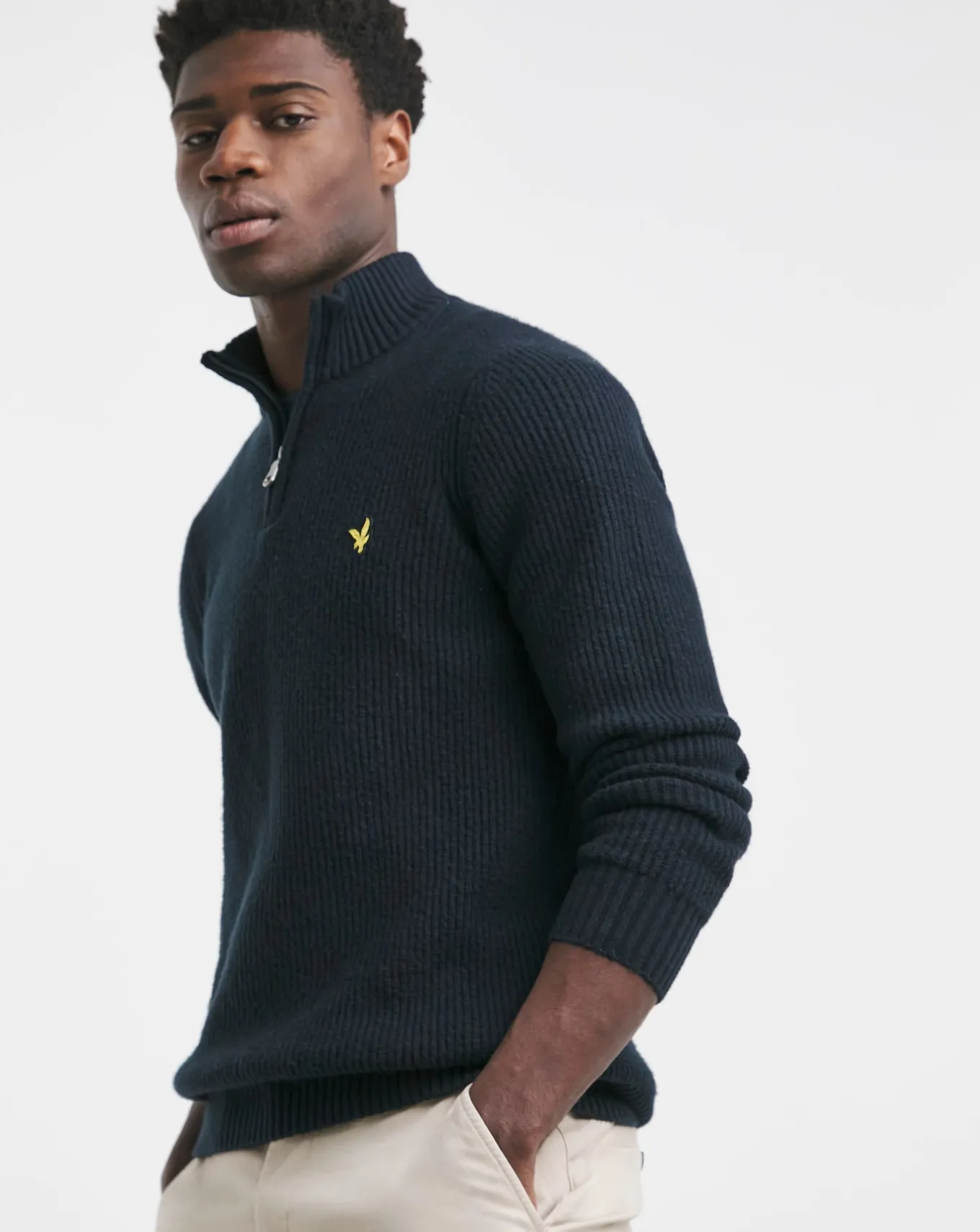 Lyle & Scott Lyle & Scott 1/4 Zip Shackers Stitch Jumper- Underwear | Trousers, Chinos & Cargos