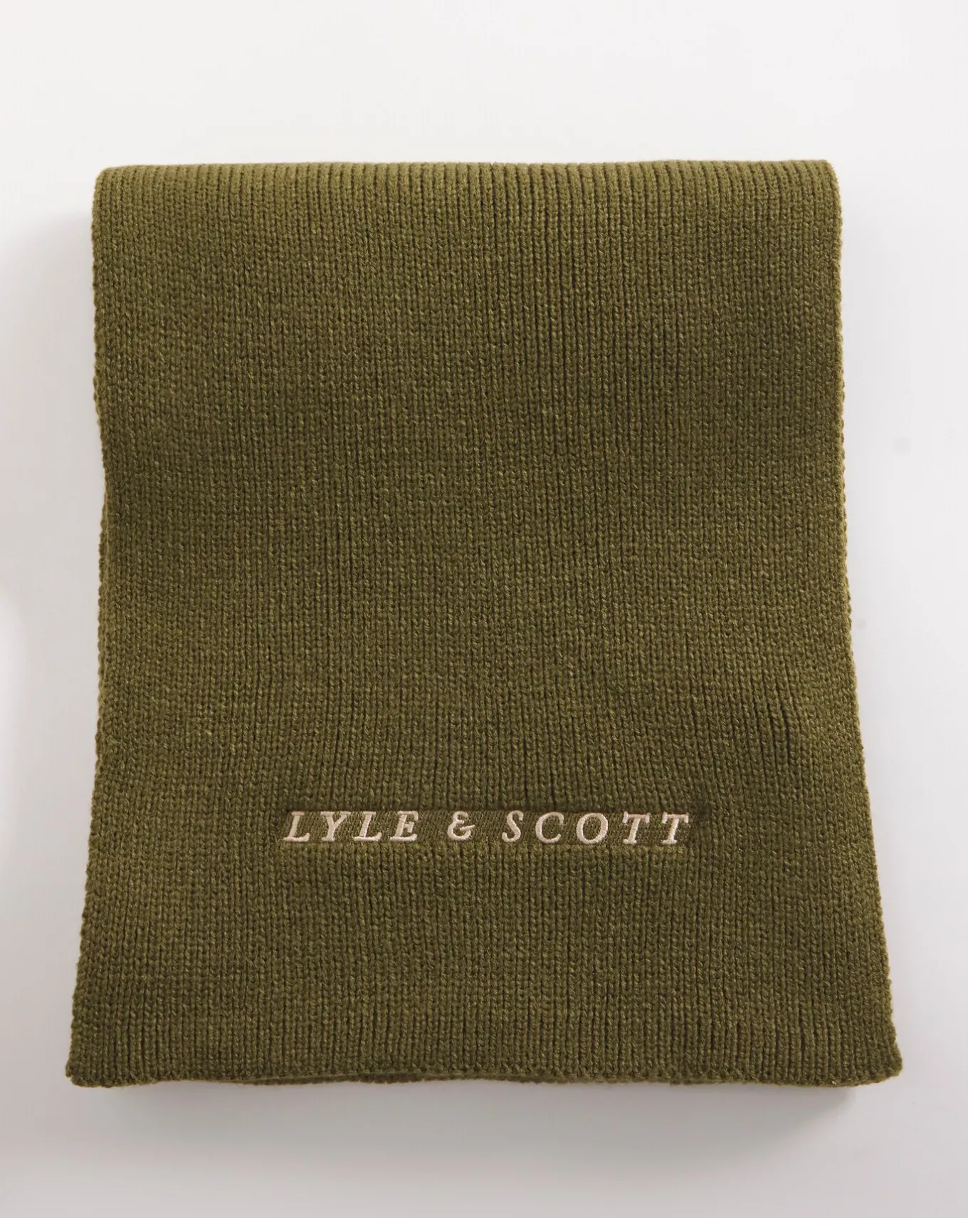 Lyle & Scott Lyle & Scott Logo Ribbed Scarf- Hats, Scarves & Gloves