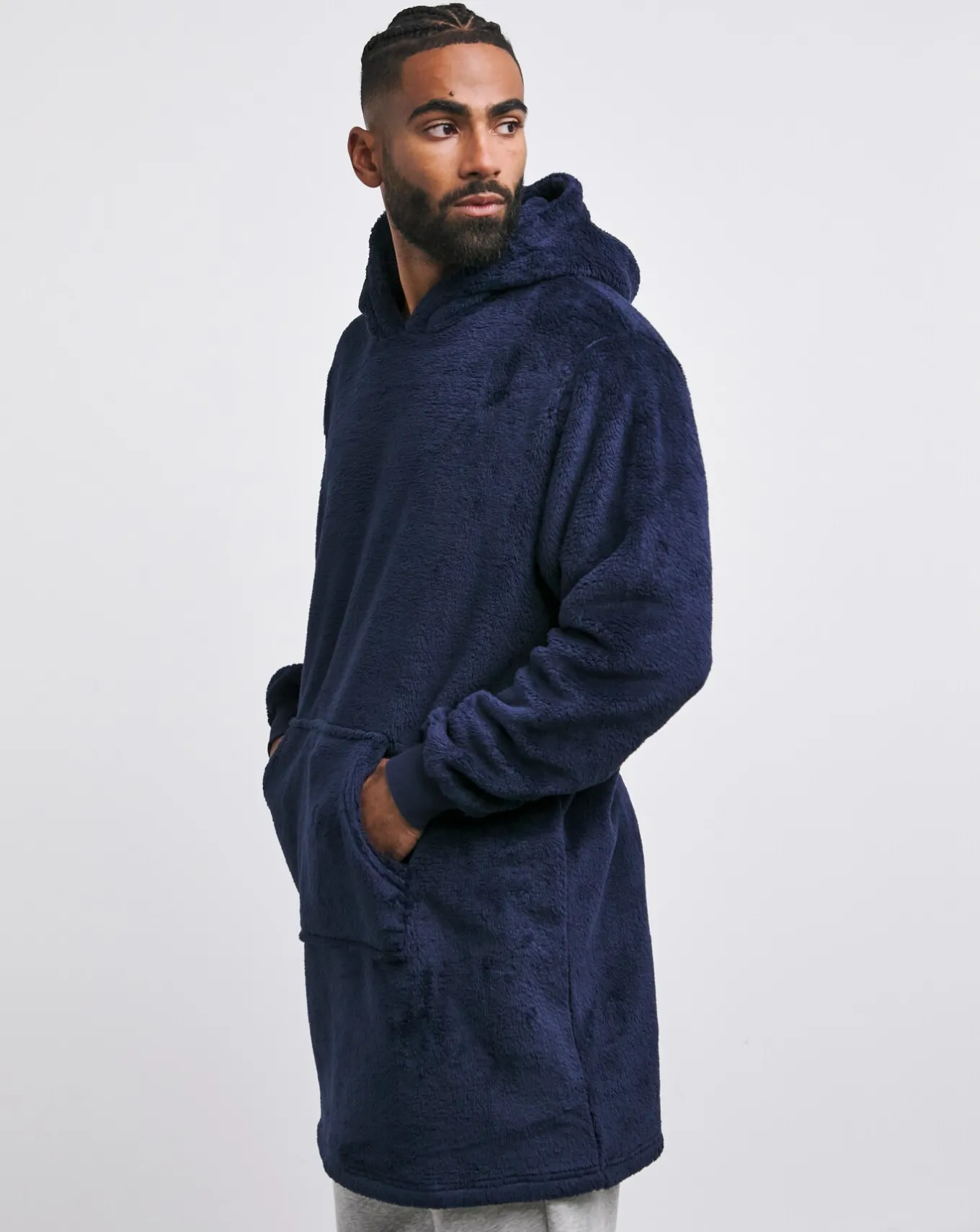 Jacamo Oversized Fleece Hoodie- Underwear | Trousers, Chinos & Cargos