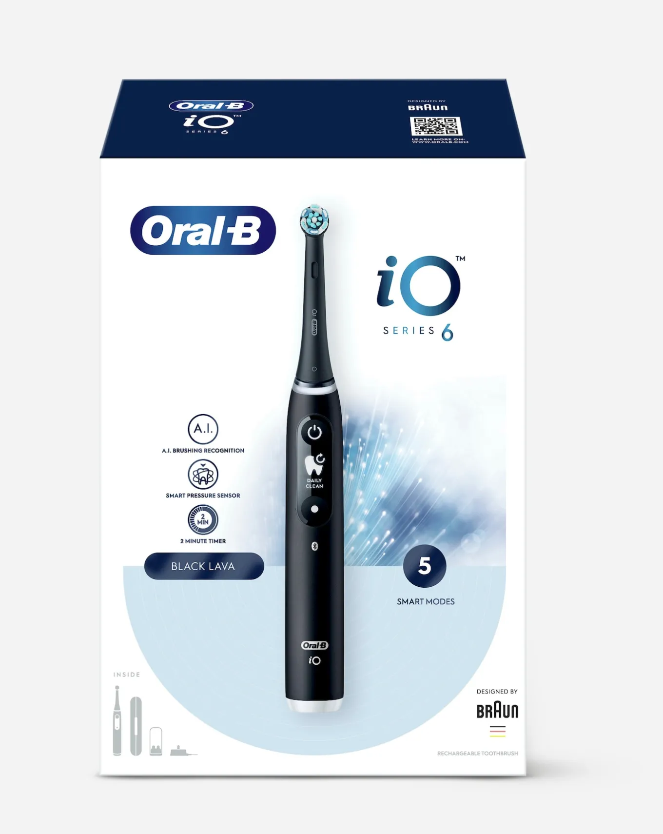 Oral B Oral-B iO6 Black Lava Ultimate Clean Electric Toothbrush- Dental Care