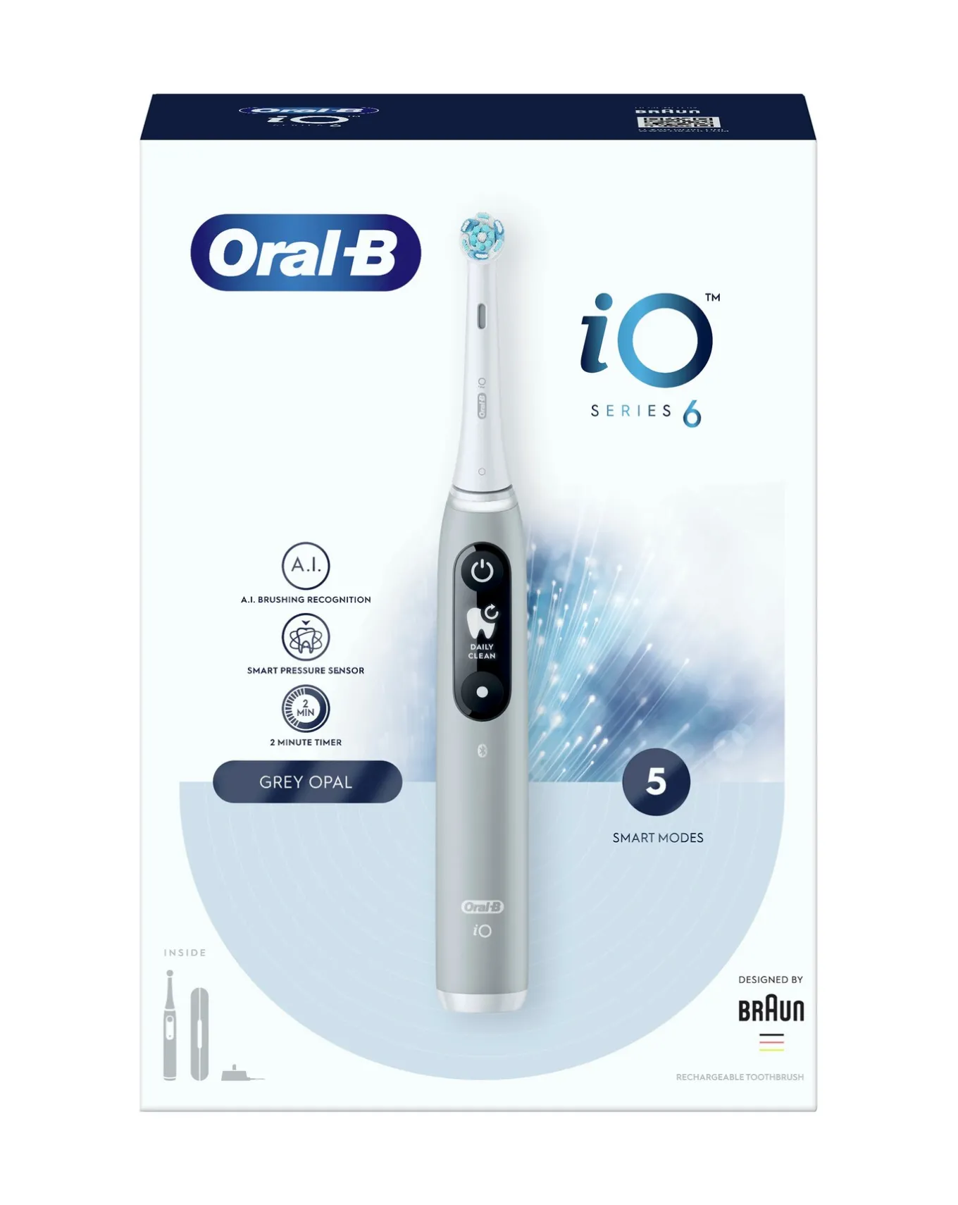 Oral B Oral-B iO6 Grey Opal Electric Toothbrush- Dental Care