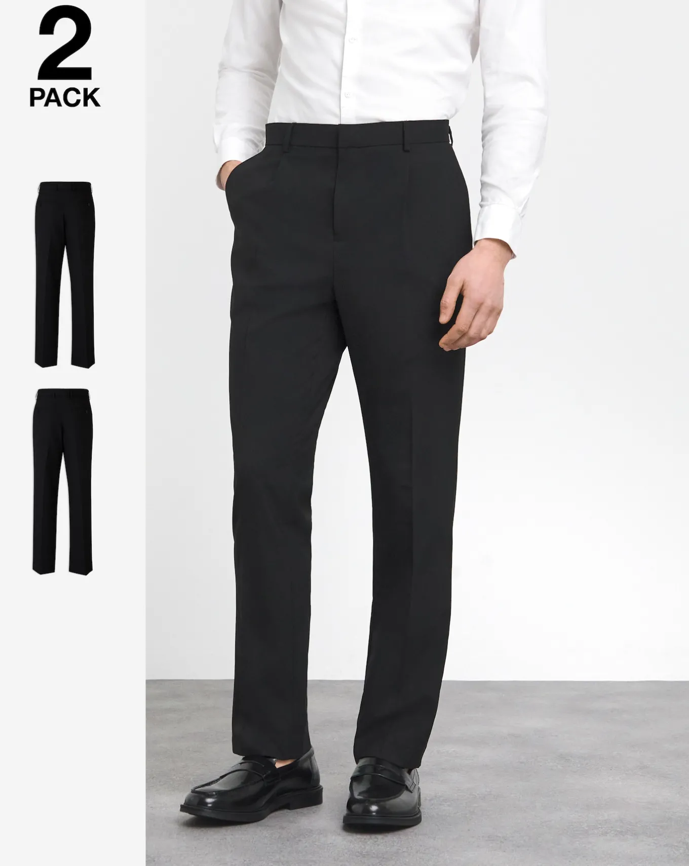 Jacamo 2 Pack Regular Pleat Stretch Formal Trouser- Suit Trousers | Trousers, Chinos & Cargos