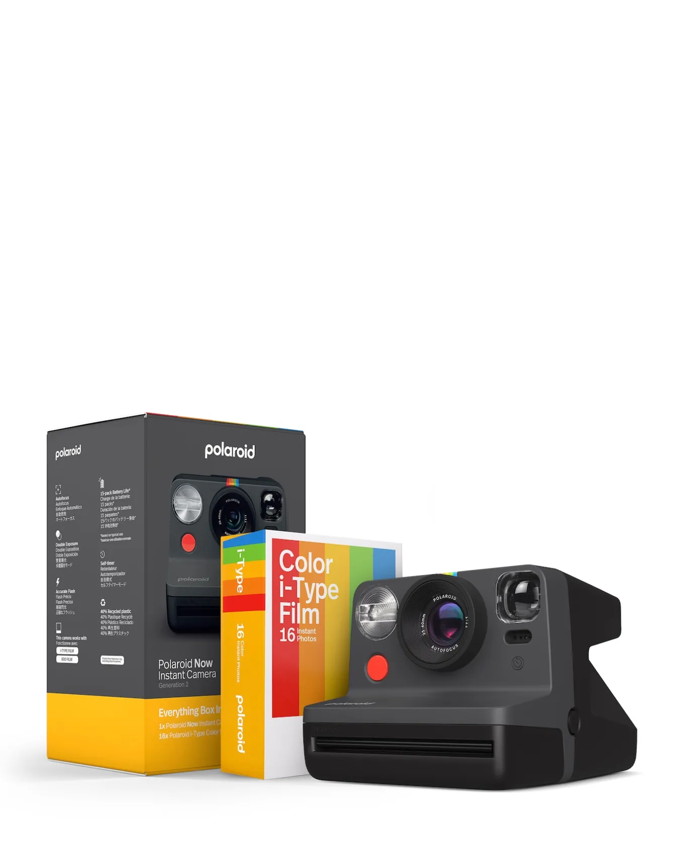 Polaroid Now Gen 2 Instant Camera - Everything Box - Black- Cameras