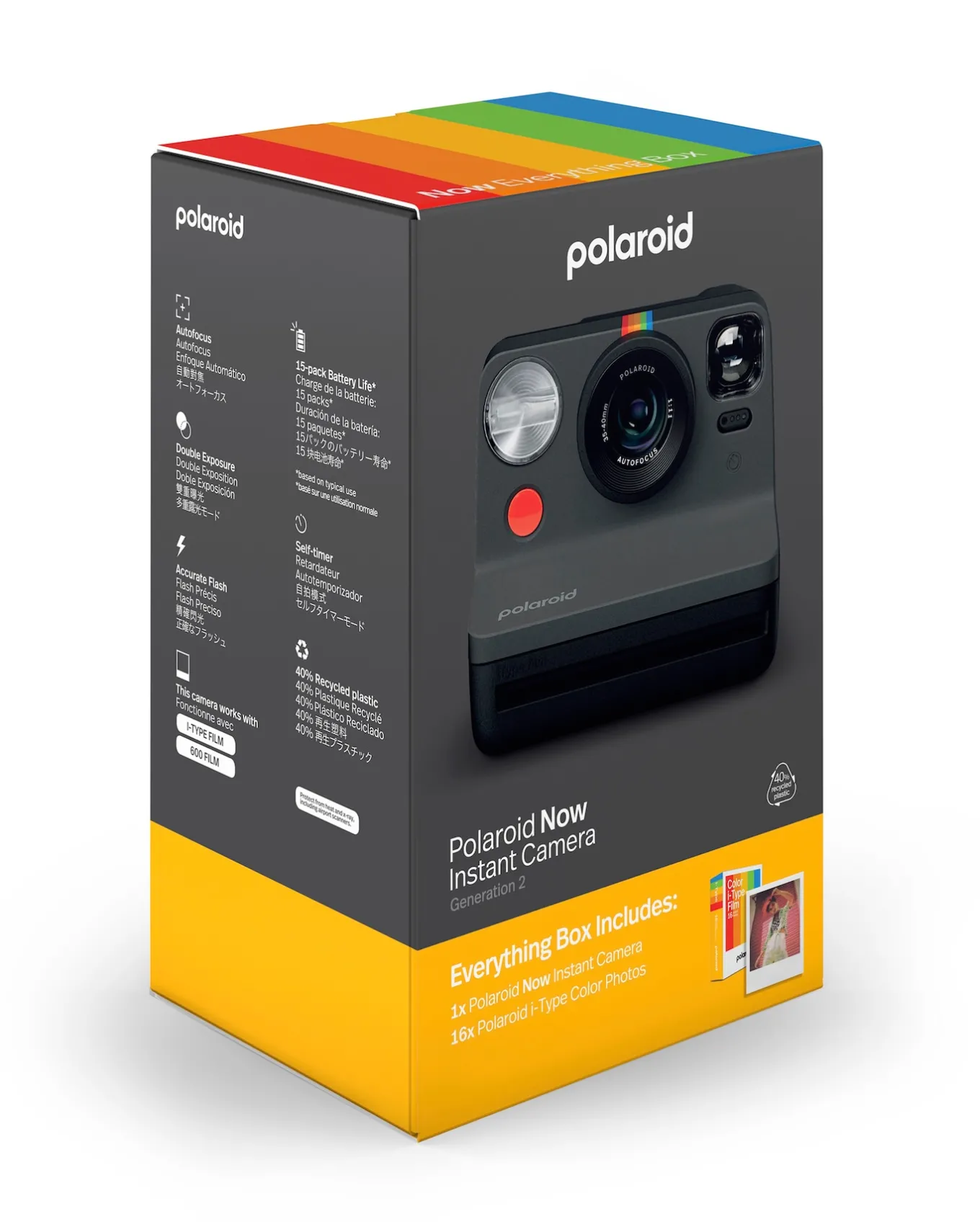 Polaroid Now Gen 2 Instant Camera - Everything Box - Black- Cameras