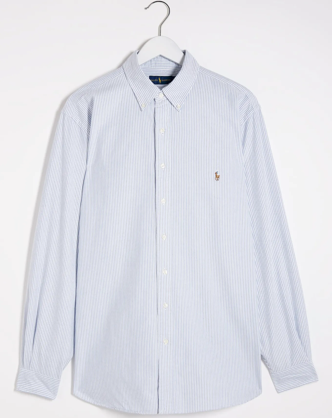 Polo Ralph Lauren Blue Long Sleeve Classic Stripe Shirt- Shirts | Shirts