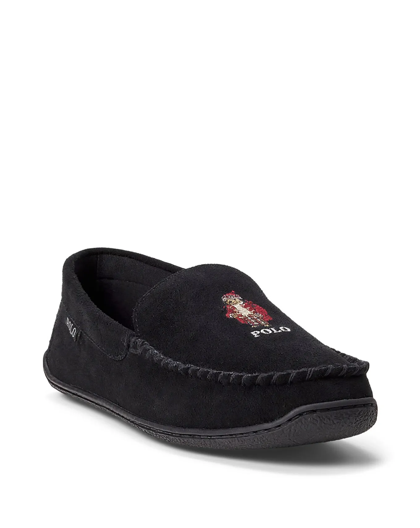 Polo Ralph Lauren Brenan Holiday Bear Suede Slippers- Slippers | Nightwear