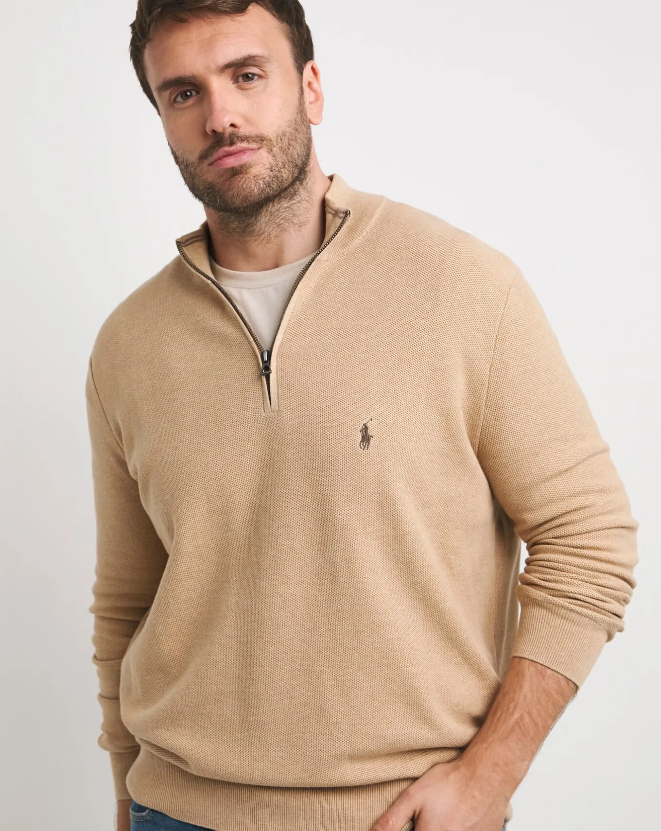 Polo Ralph Lauren 1/4 Zip Neck Jumper- Jumpers & Cardigans | Hoodies & Sweatshirts