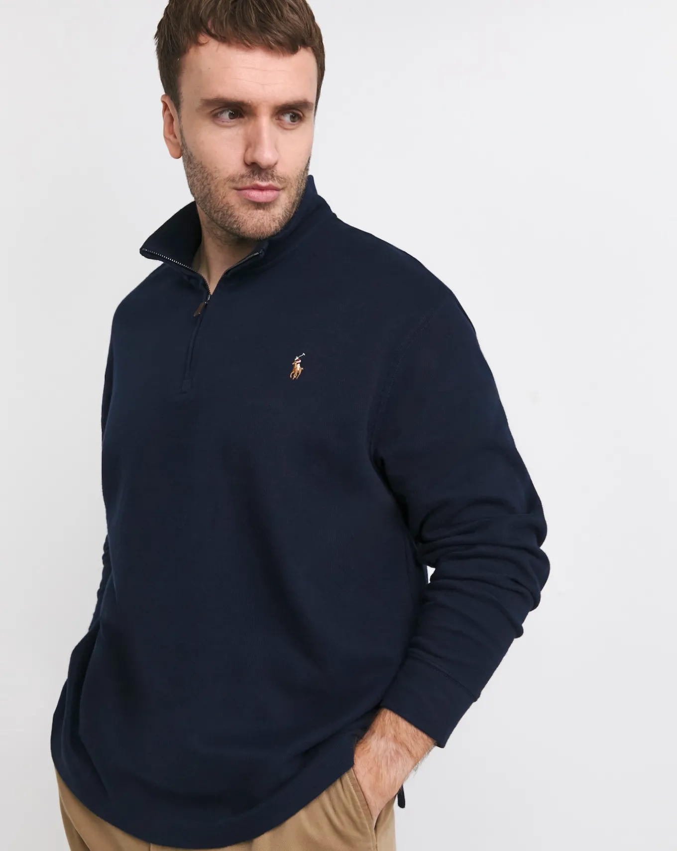 Polo Ralph Lauren 1/4 Zip Jersey Top- Hoodies & Sweatshirts