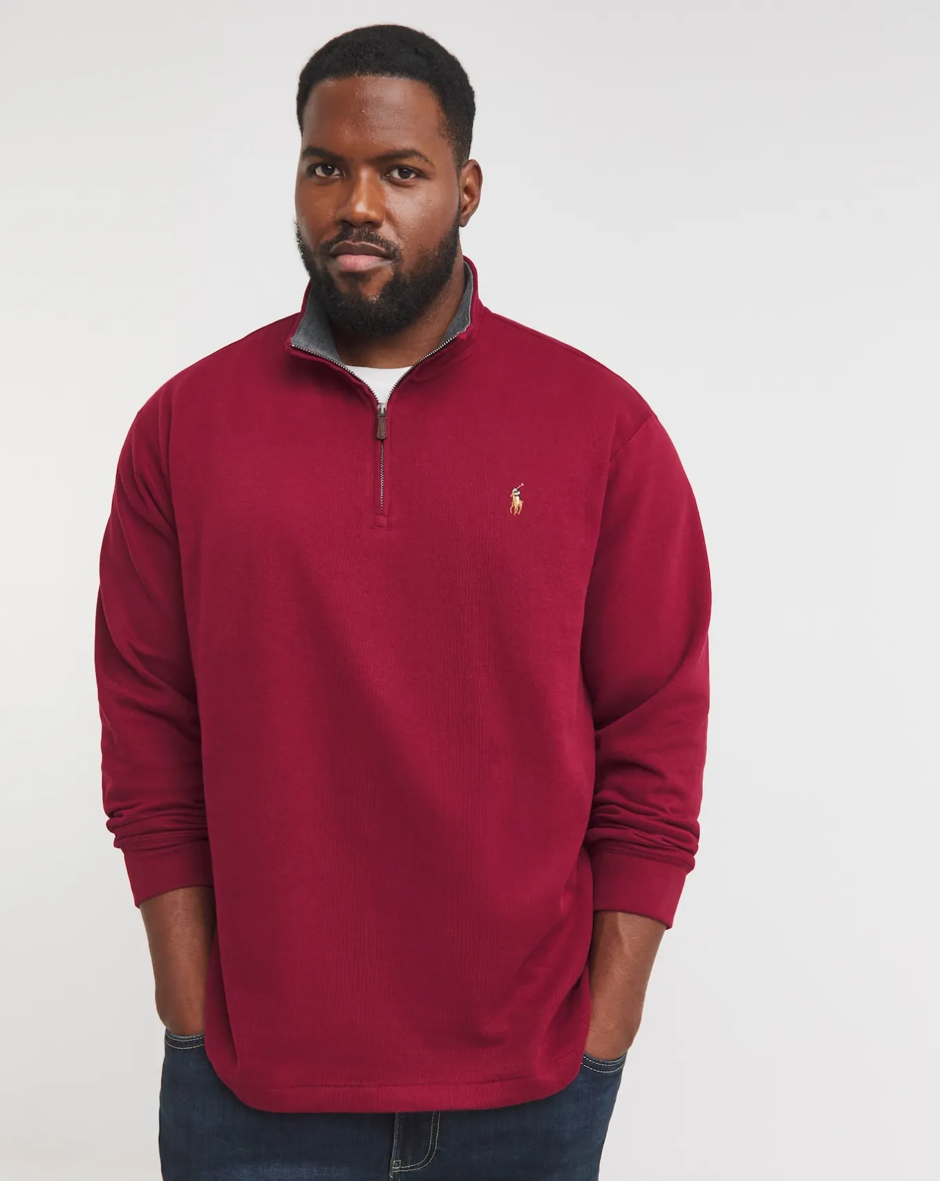 Polo Ralph Lauren 1/4 Zip Jersey Top- Hoodies & Sweatshirts