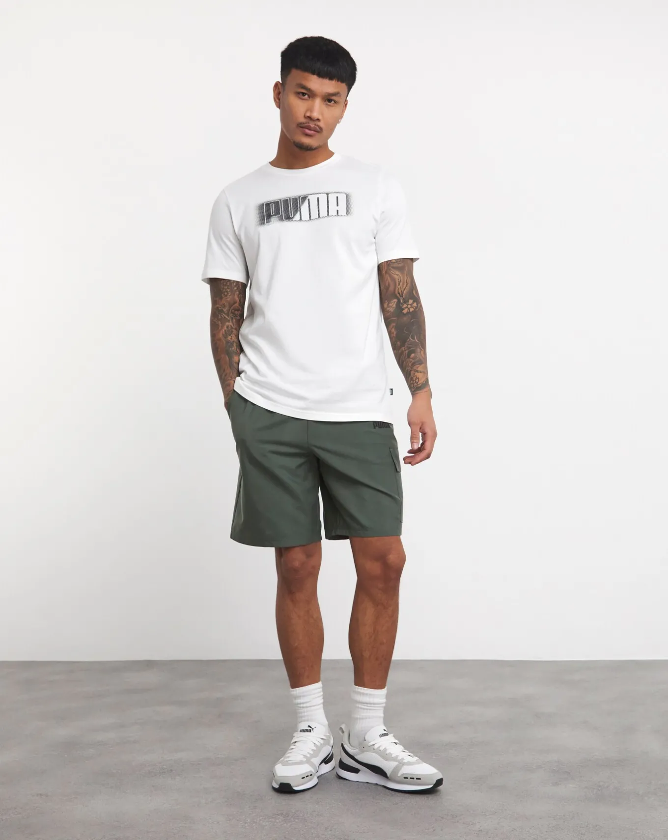 Puma Graphics Wording T-Shirt- T-shirts & Vests