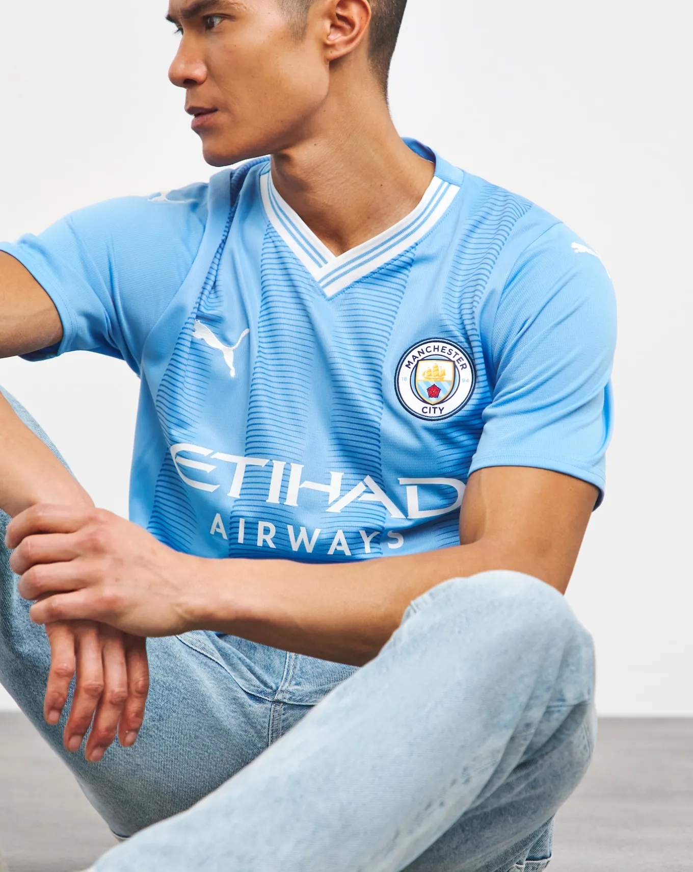 Manchester City | Puma PUMA Manchester City FC 2023/24 Short Sleeve Home Jersey- Sandals & Flip Flops | T-shirts & Vests