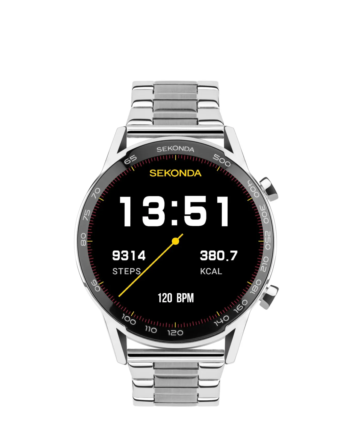 SEKONDA Active Plus 45mm Stainless Steel Smart Watch- Smart Tech | Watches