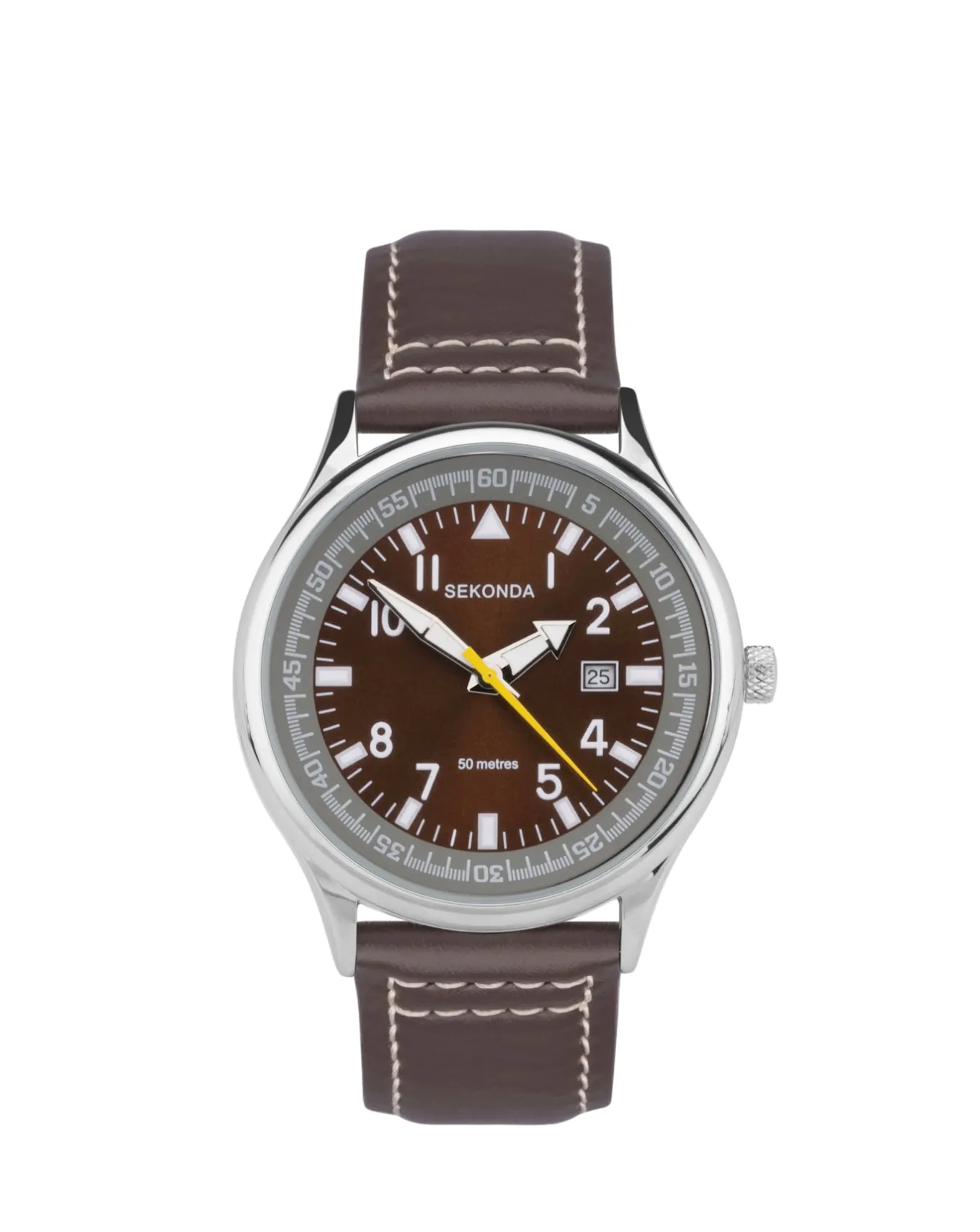 SEKONDA Fly Mens Leather Strap Watch- Watches