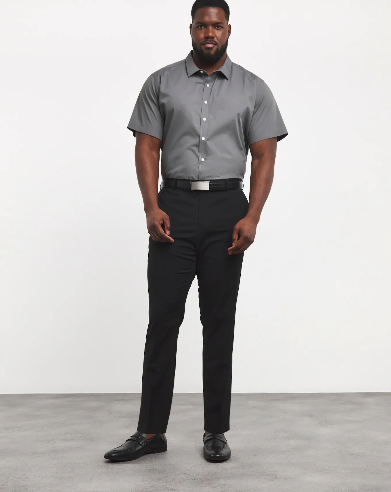 Jacamo Short Sleeve Formal Shirt Long- Shirts | Shirts