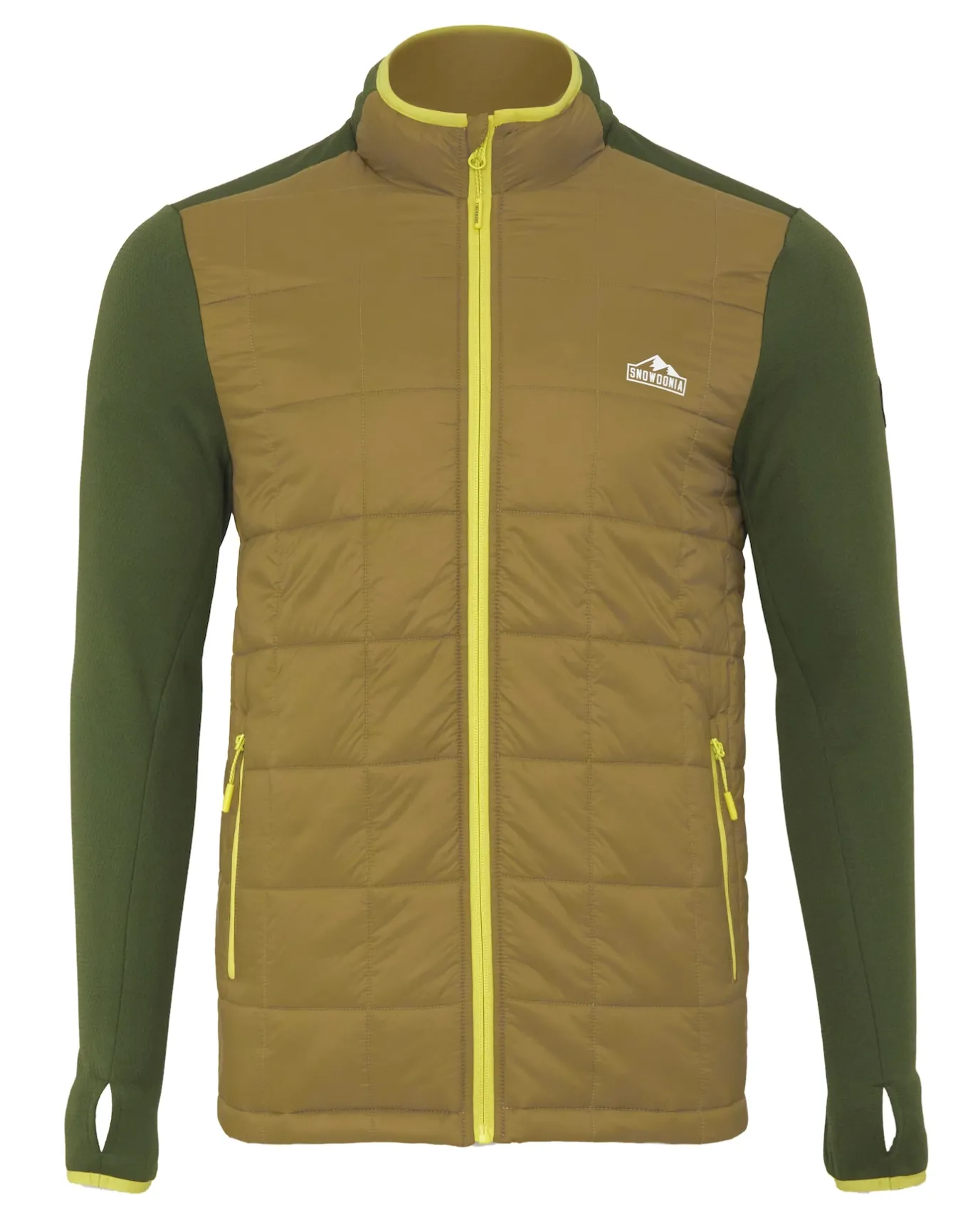 Snowdonia Square Padded Hybrid Zip Up Jacket- Jackets | Coats & Jackets