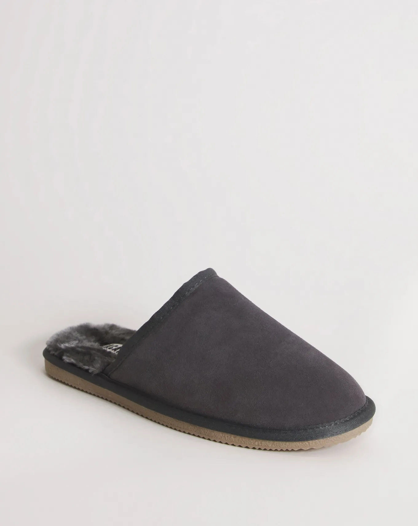 Jacamo Suede Fur Lined Slipper Wide- Wide Fit | Slippers