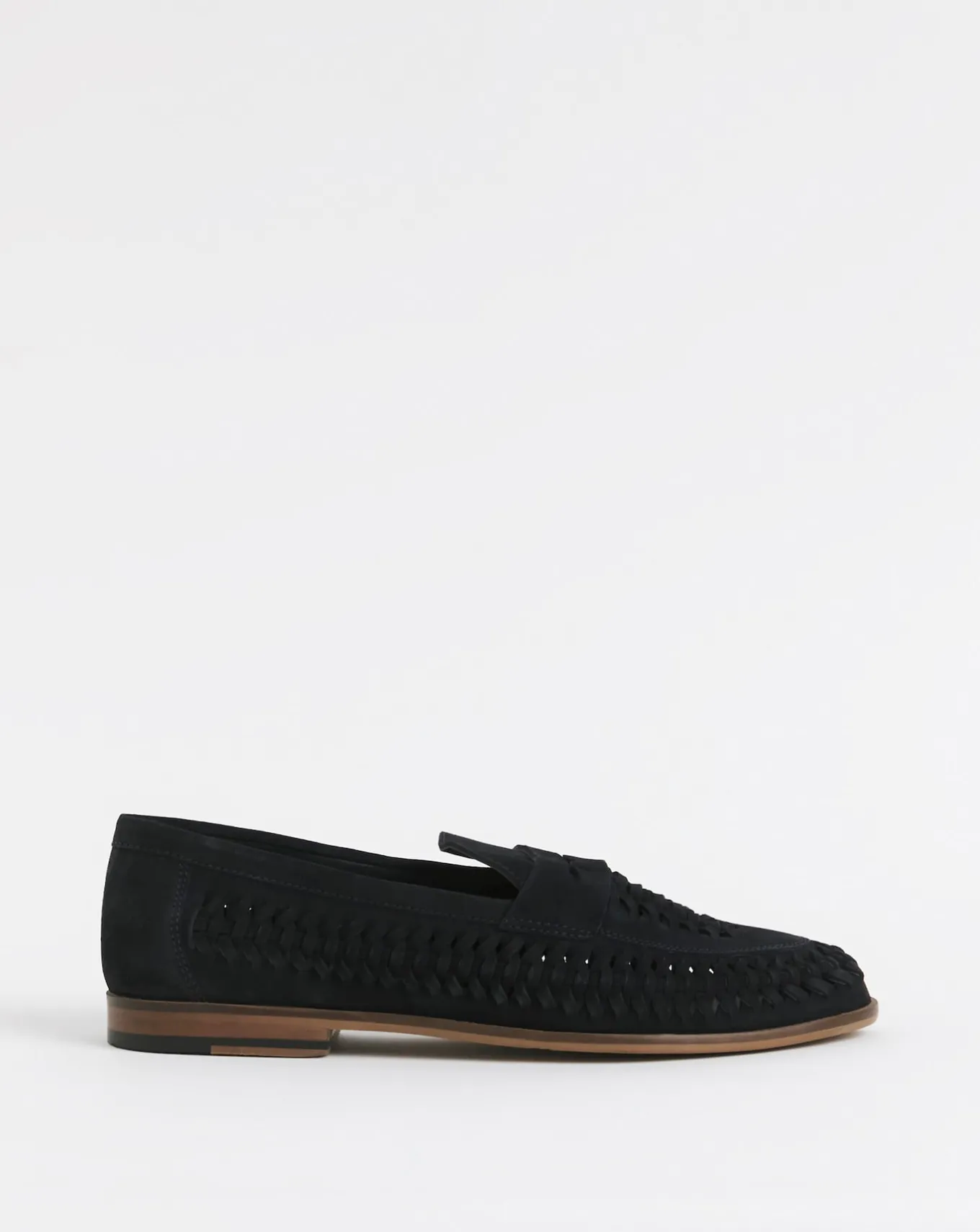 Jacamo Suede Interweave Penny Loafer Wide Fit- Wide Fit | Smart Shoes