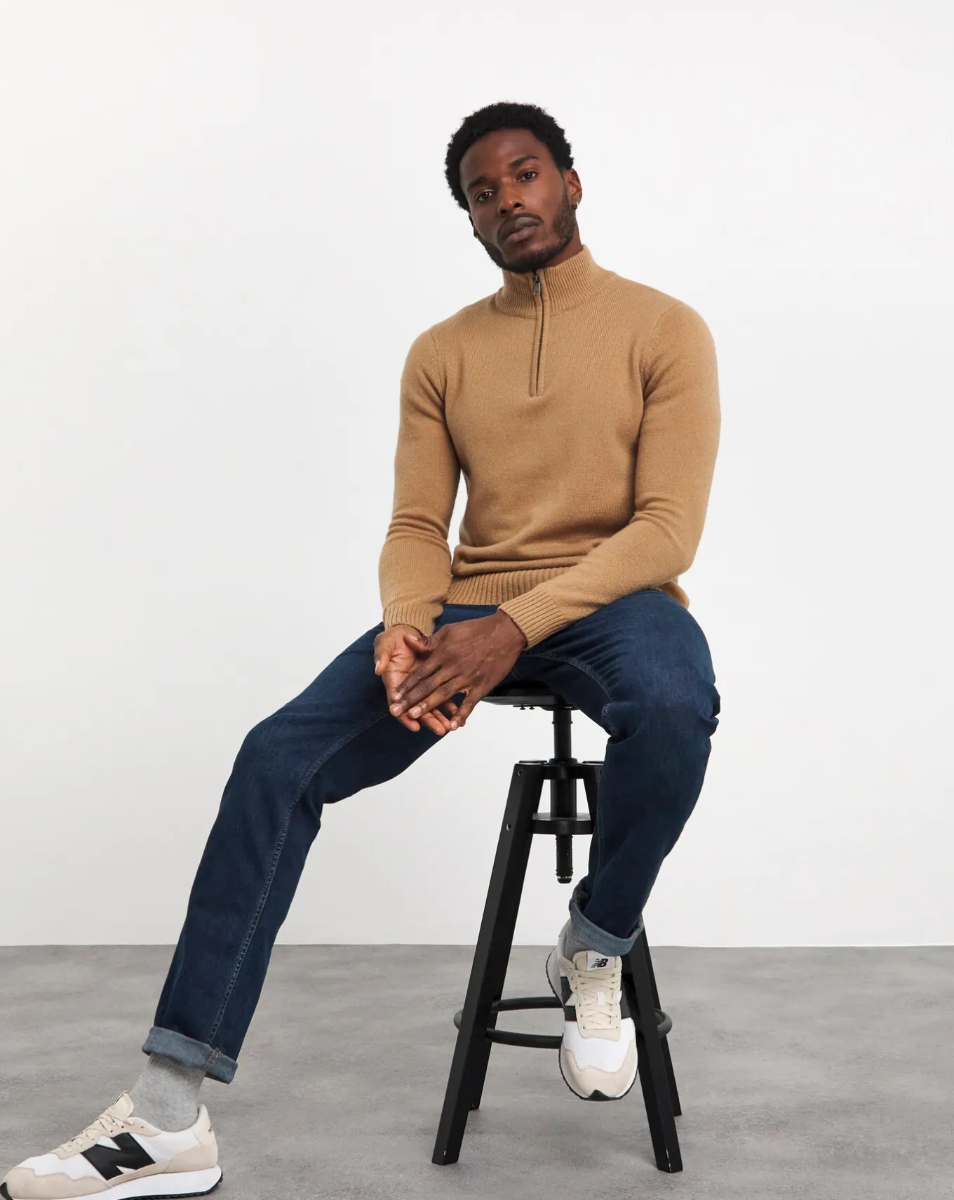 Jacamo Lambswool Funnel Neck- Jumpers & Cardigans