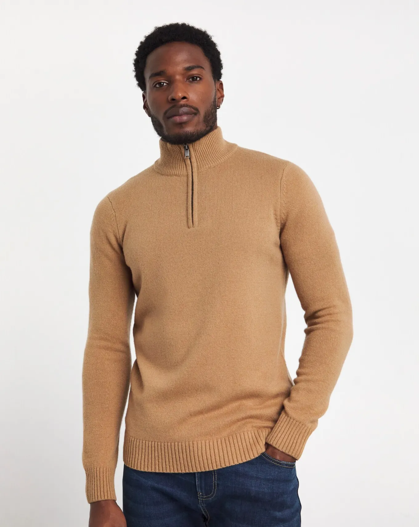 Jacamo Lambswool Funnel Neck- Jumpers & Cardigans