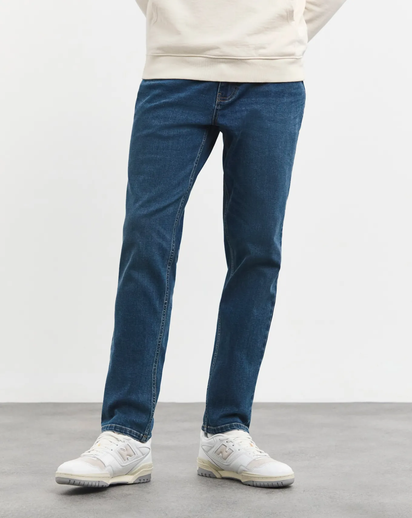 Jacamo Tapered Fit Stretch Jeans Mid Wash- Tapered | Jeans