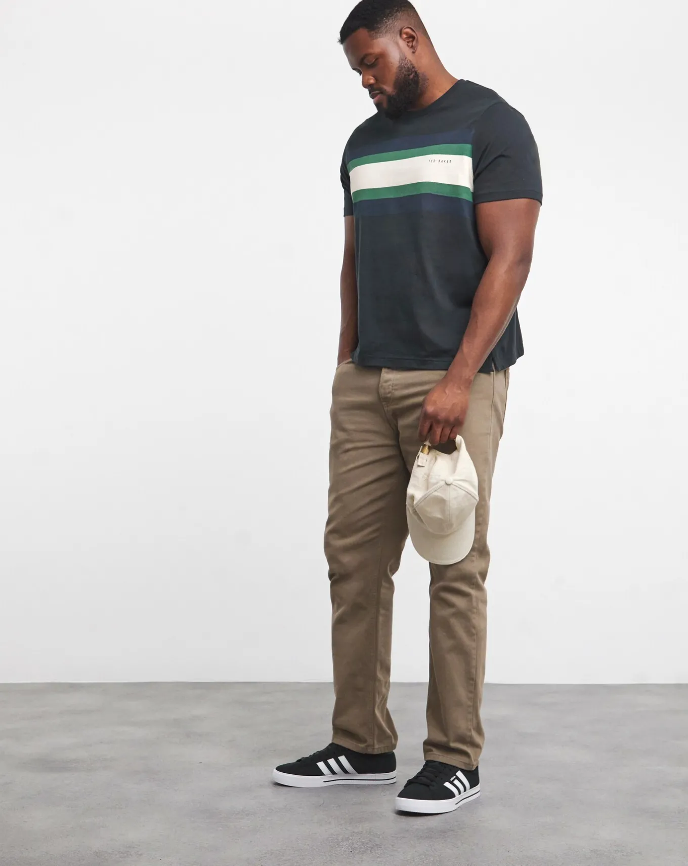 Ted Baker Chest Stripe Crew Neck T-shirt- T-shirts & Vests