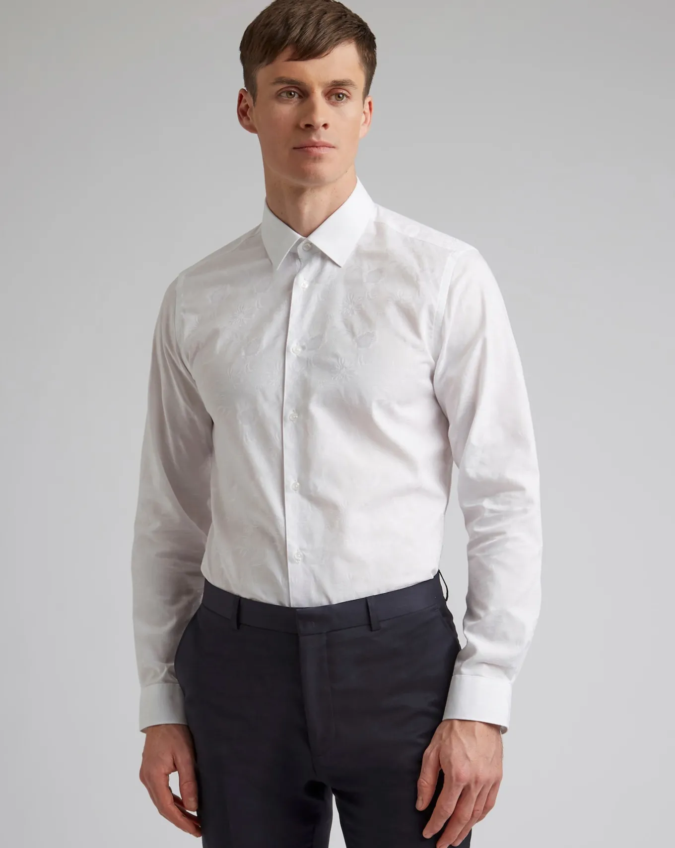 Ted Baker Floral Jacquard Slim Fit Shirt- Shirts | Shirts