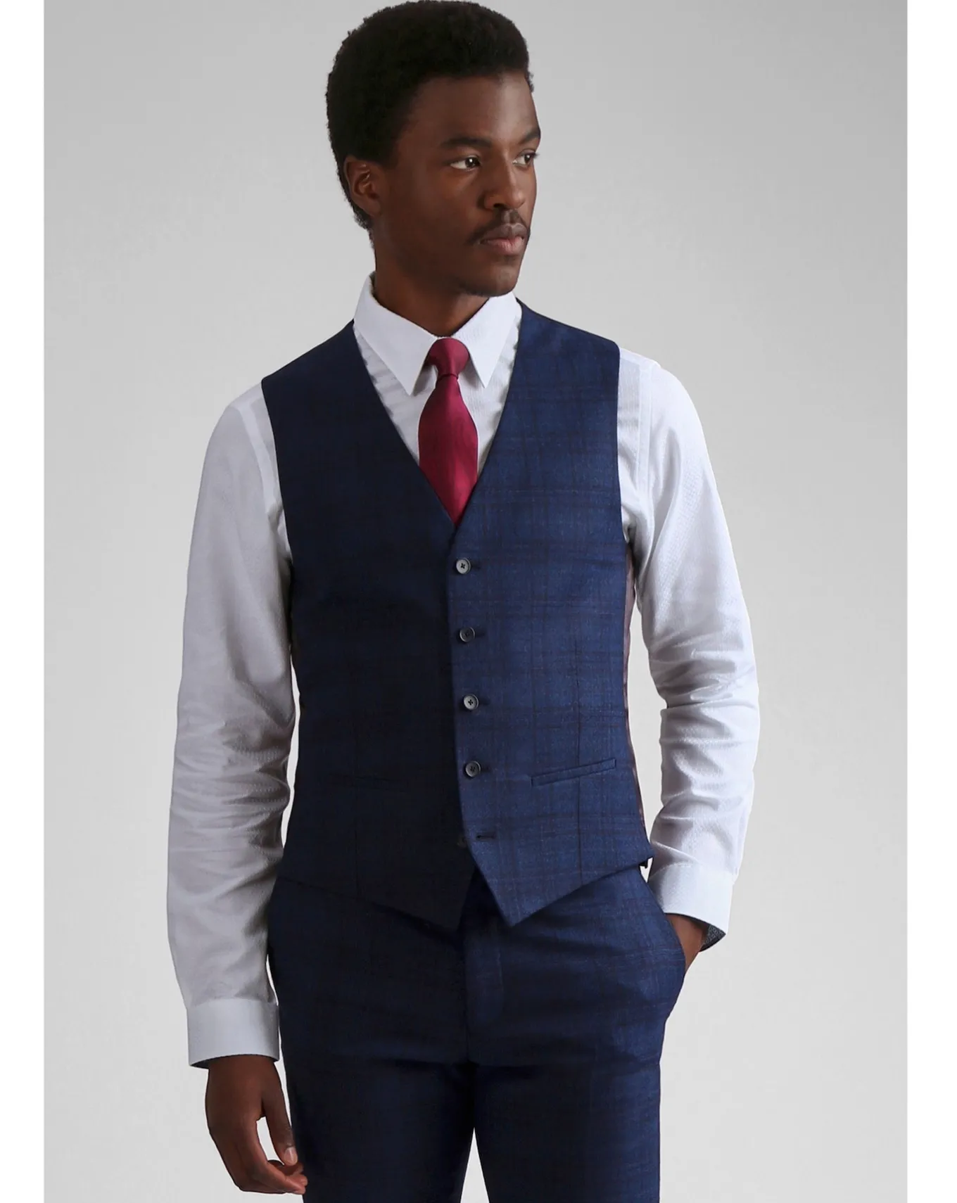 Ted Baker Slim Check Waistcoat- Waistcoats | Suits & Waistcoats