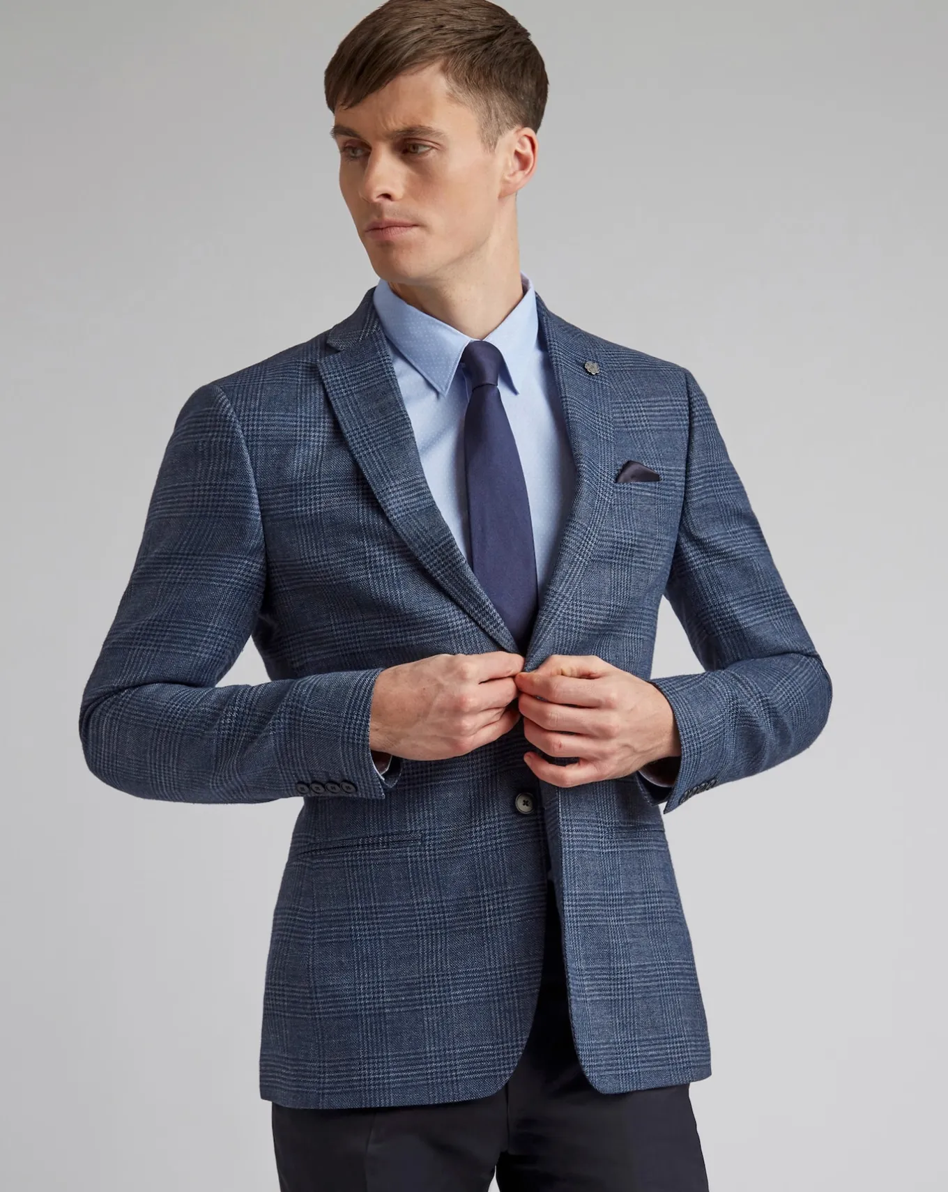 Ted Baker Slim Fit Linen Blend Check Jacket Reg- Suit Jackets | Blazers