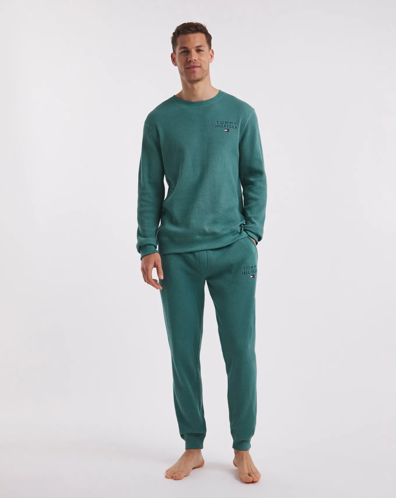 Tommy Hilfiger Green Waffle Lounge Pant- Nightwear