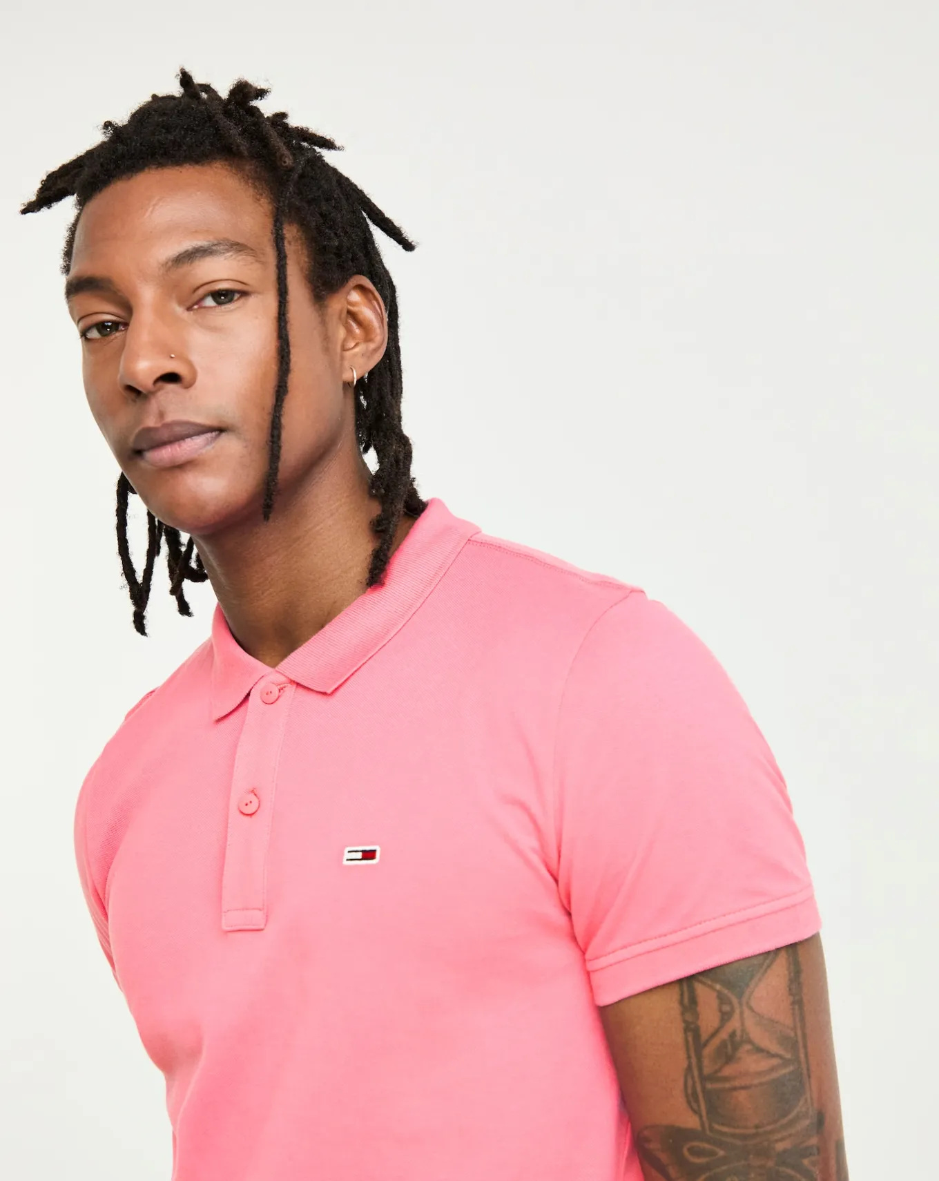 Tommy Jeans Short Sleeve Placket Polo- Polo Shirts