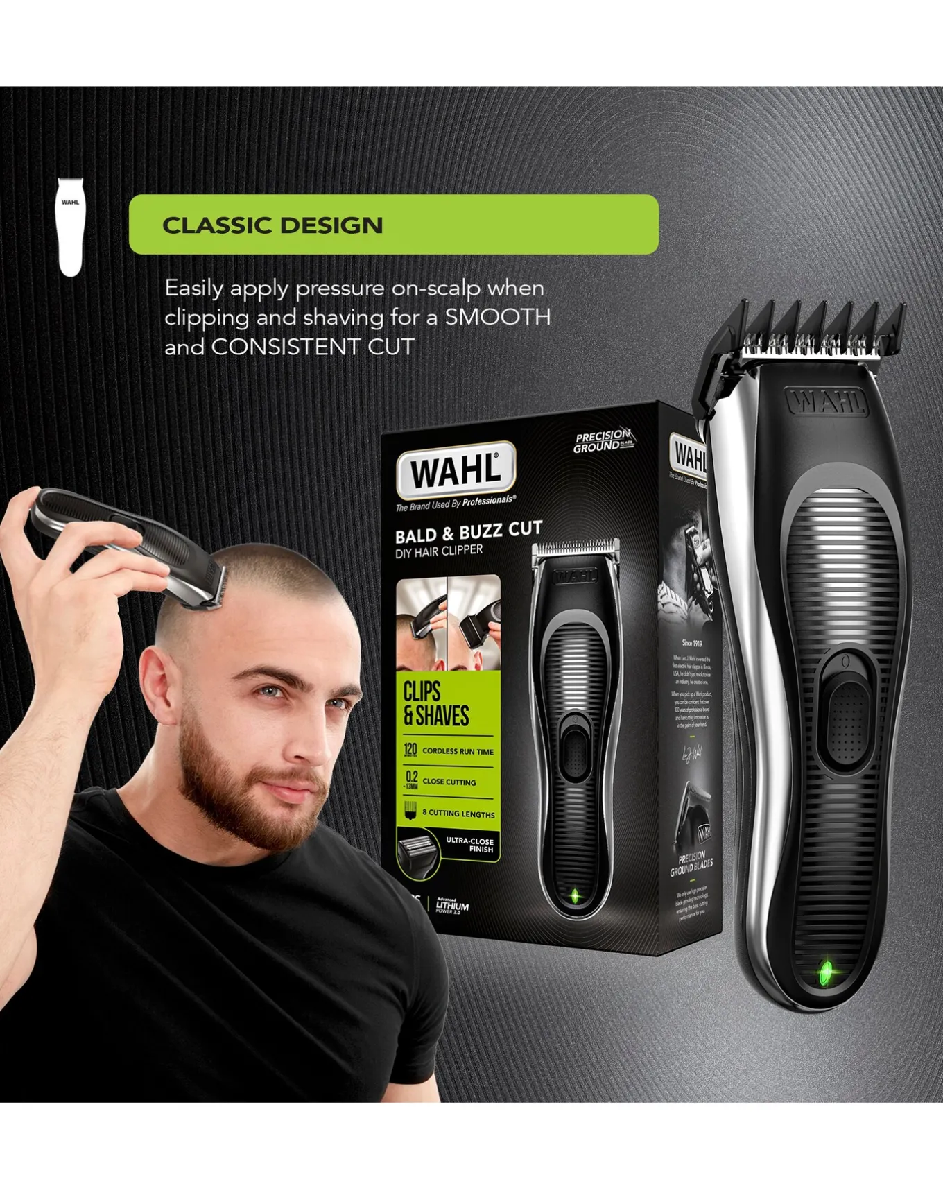 Wahl Bald & Buzz Cut Clipper Kit- Hair Care