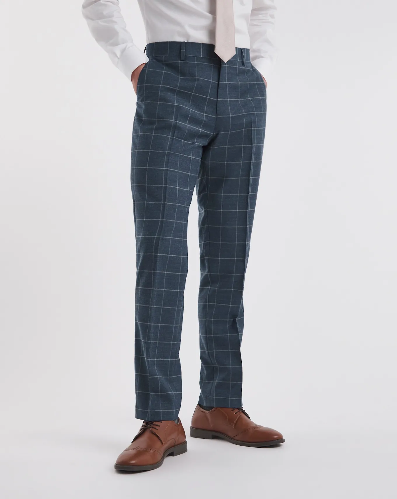 William Hunt Flannel Check Suit Trouser- Suit Trousers | Suits & Waistcoats