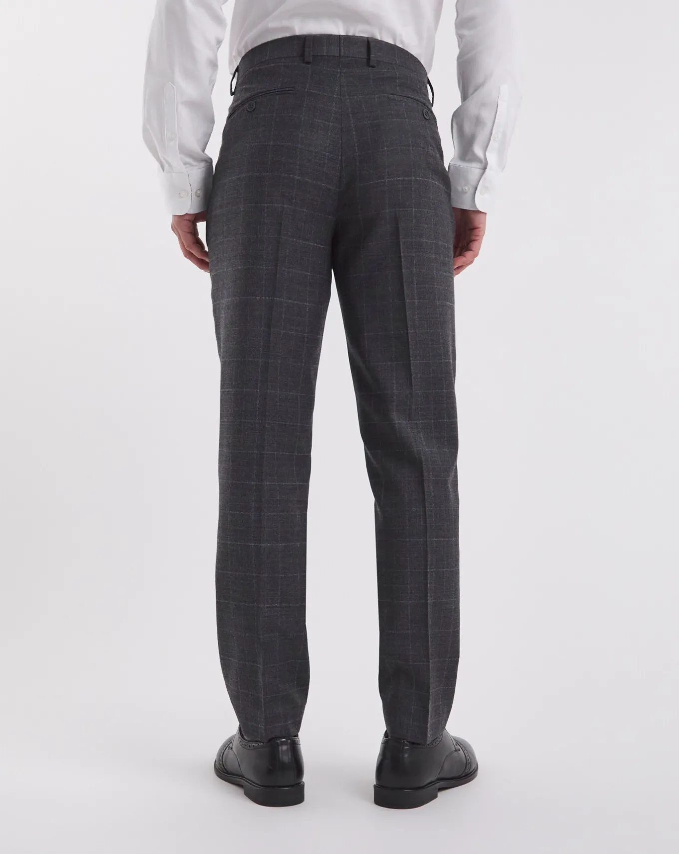 William Hunt Flannel Check Suit Trouser- Suit Trousers | Suits & Waistcoats