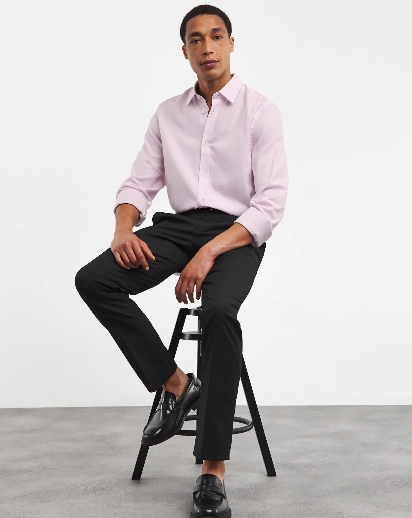 William Hunt Pin Point Jaquard Shirt- Shirts